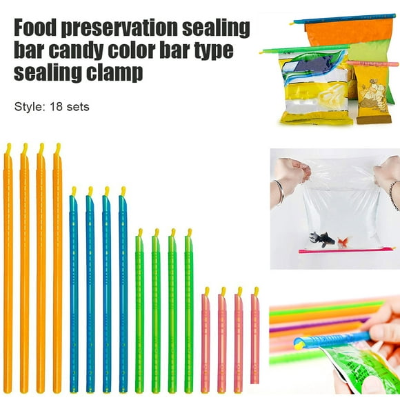 8PCS Useful Plastic Bag Clip Seal Stick Storage Bar Storage Bag Sealer ClaODCAXG 